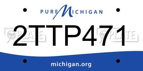 2TTP471 Michigan License Plate