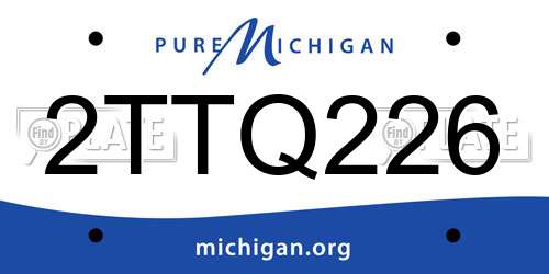 2TTQ226 Michigan License Plate