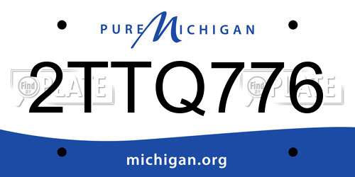 2TTQ776 Michigan License Plate