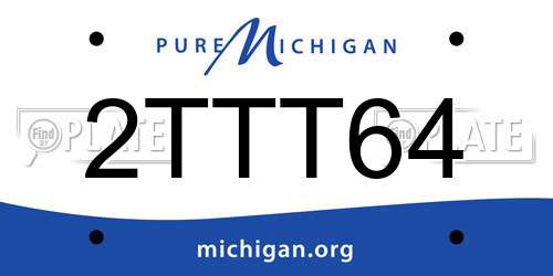 2TTT64 Michigan License Plate
