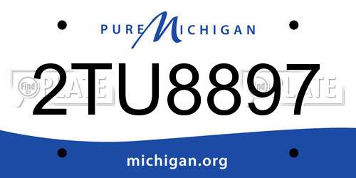 2TU8897 Michigan License Plate