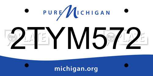 2TYM572 Michigan License Plate