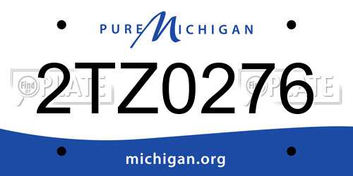 2TZ0276 Michigan License Plate