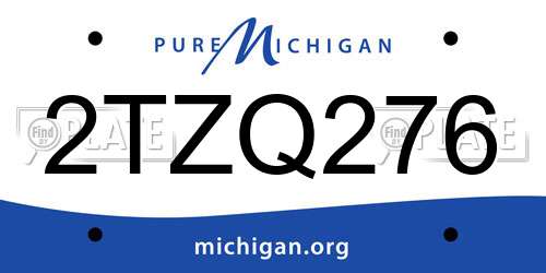 2TZQ276 Michigan License Plate