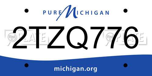 2TZQ776 Michigan License Plate