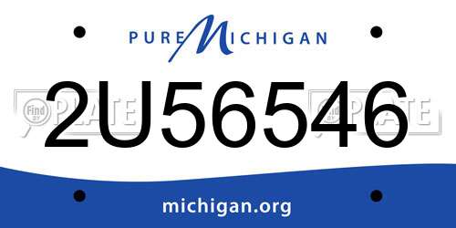2U56546 Michigan License Plate
