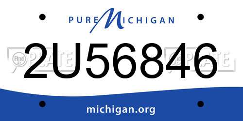 2U56846 Michigan License Plate