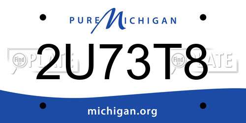 2U73T8 Michigan License Plate