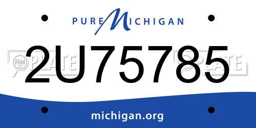 2U75785 Michigan License Plate