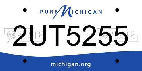 2UT5255 Michigan License Plate