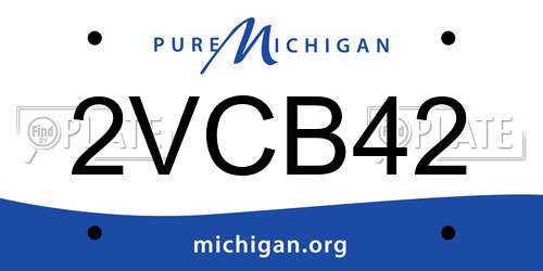2VCB42 Michigan License Plate