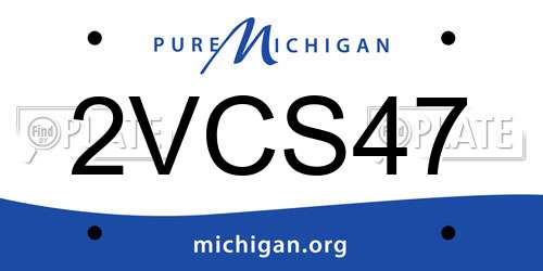 2VCS47 Michigan License Plate