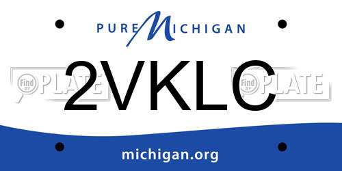 2VKLC Michigan License Plate
