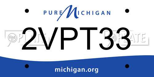 2VPT33 Michigan License Plate