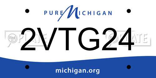 2VTG24 Michigan License Plate