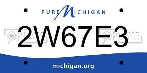 2W67E3 Michigan License Plate