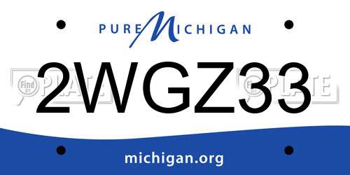 2WGZ33 Michigan License Plate