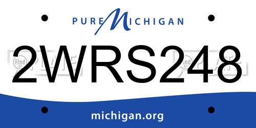 2WRS248 Michigan License Plate