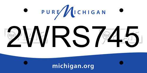 2WRS745 Michigan License Plate