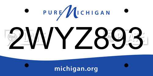 2WYZ893 Michigan License Plate