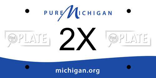 2X Michigan License Plate