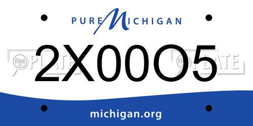 2X00O5 Michigan License Plate