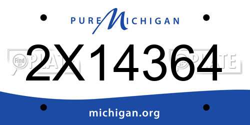 2X14364 Michigan License Plate