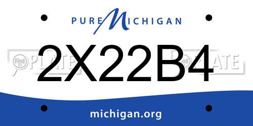 2X22B4 Michigan License Plate