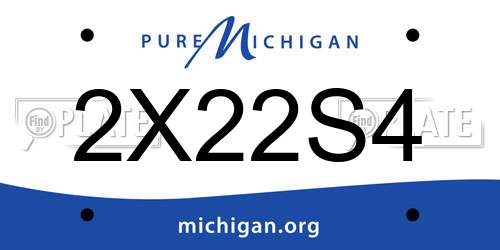 2X22S4 Michigan License Plate