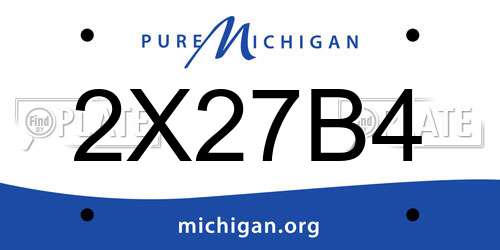 2X27B4 Michigan License Plate