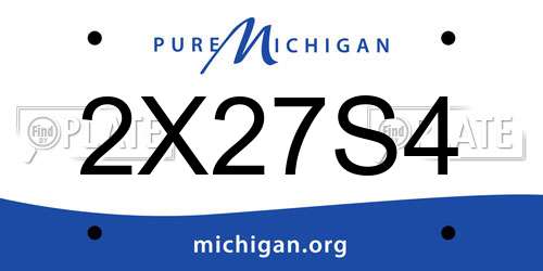 2X27S4 Michigan License Plate