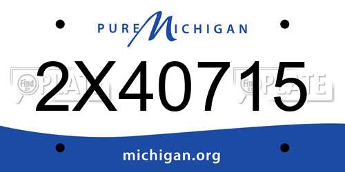 2X40715 Michigan License Plate