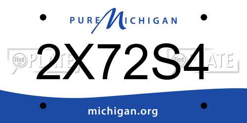 2X72S4 Michigan License Plate