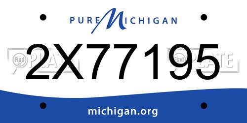 2X77195 Michigan License Plate