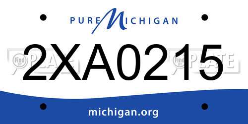 2XA0215 Michigan License Plate