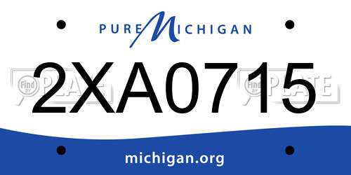 2XA0715 Michigan License Plate