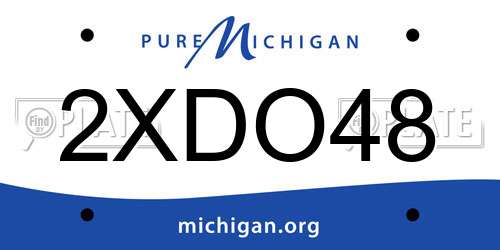 2XDO48 Michigan License Plate