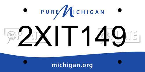 2XIT149 Michigan License Plate