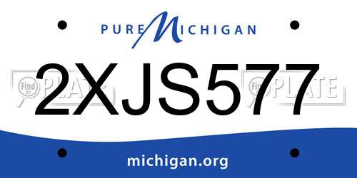 2XJS577 Michigan License Plate