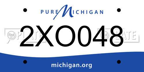 2XO048 Michigan License Plate