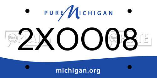 2XOO08 Michigan License Plate
