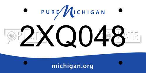 2XQ048 Michigan License Plate