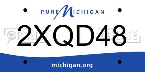 2XQD48 Michigan License Plate