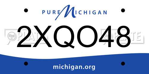 2XQO48 Michigan License Plate