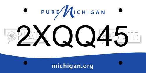 2XQQ45 Michigan License Plate