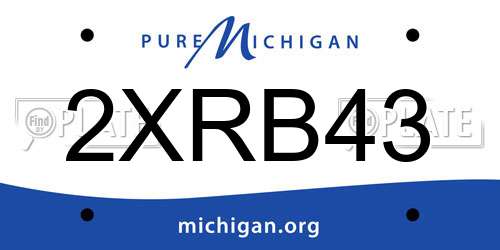 2XRB43 Michigan License Plate