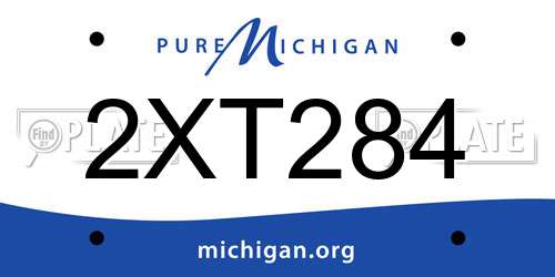 2XT284 Michigan License Plate