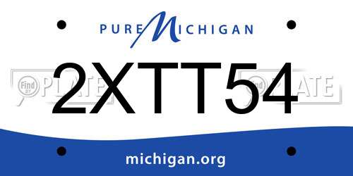 2XTT54 Michigan License Plate