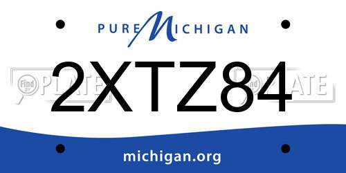 2XTZ84 Michigan License Plate