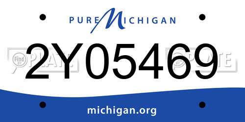2Y05469 Michigan License Plate